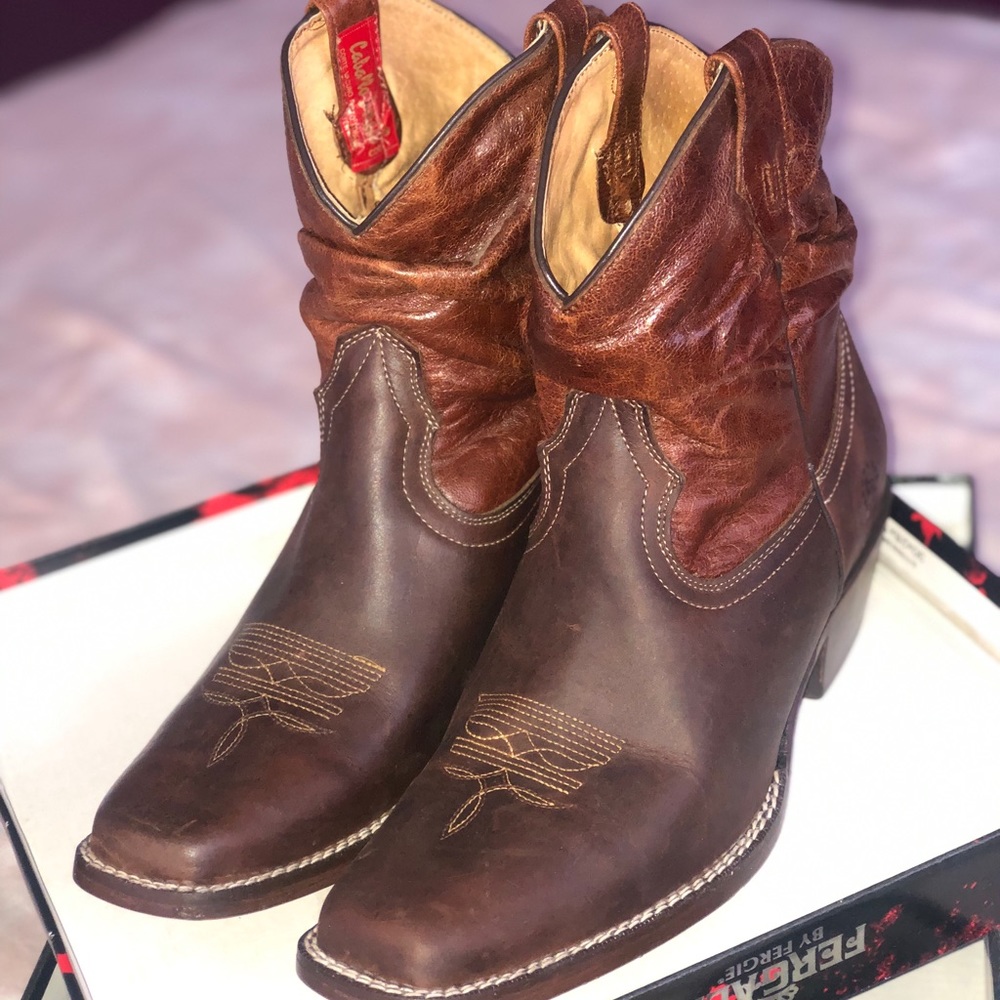 Caballo dorado western ankle boots (never worn)